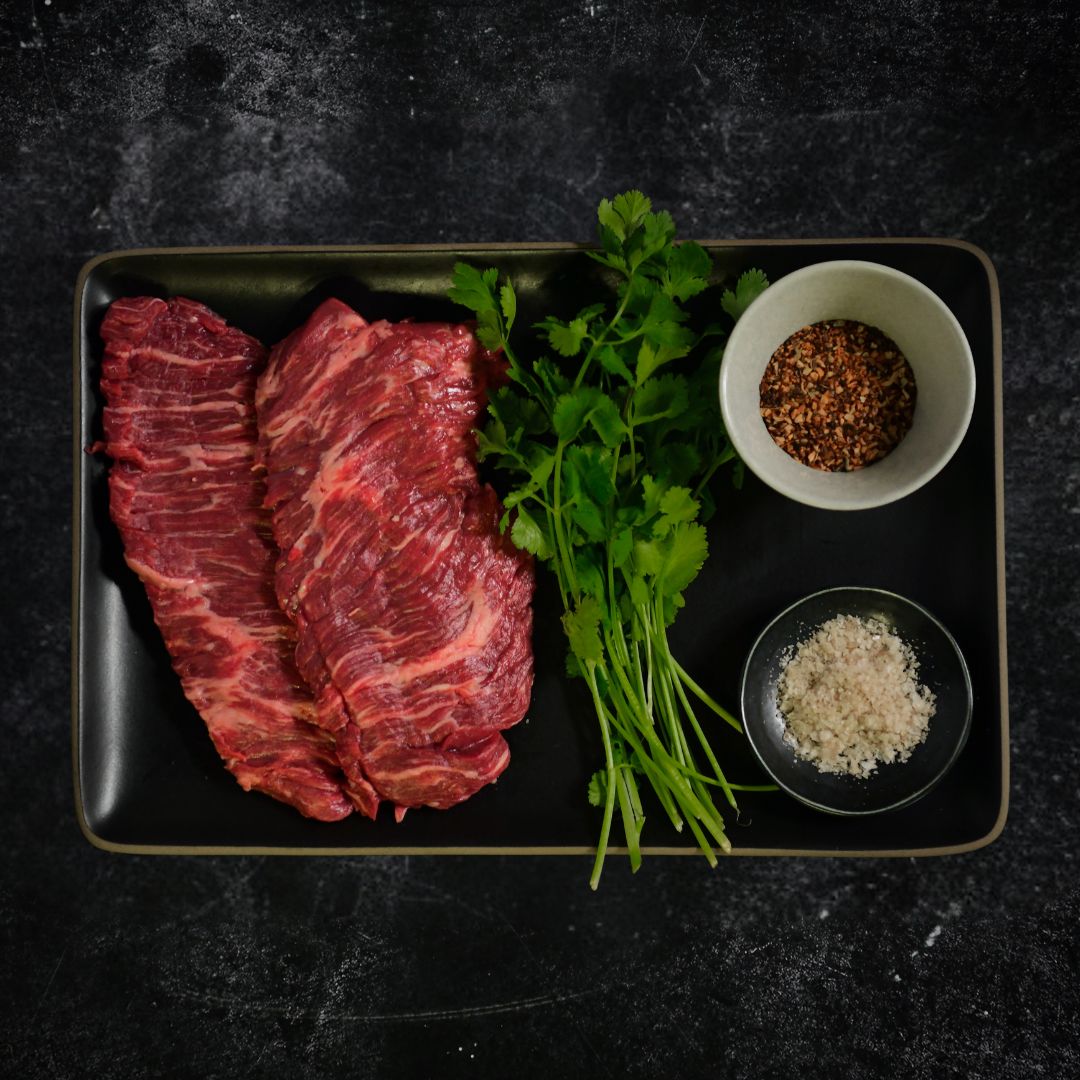 Pure Black Barley Fed Angus Asada Sirloin Flap Meat | 16 oz