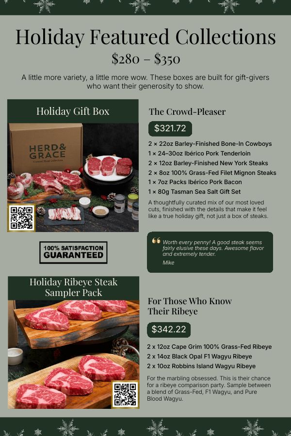Holiday Featured Collections page from the gift guide